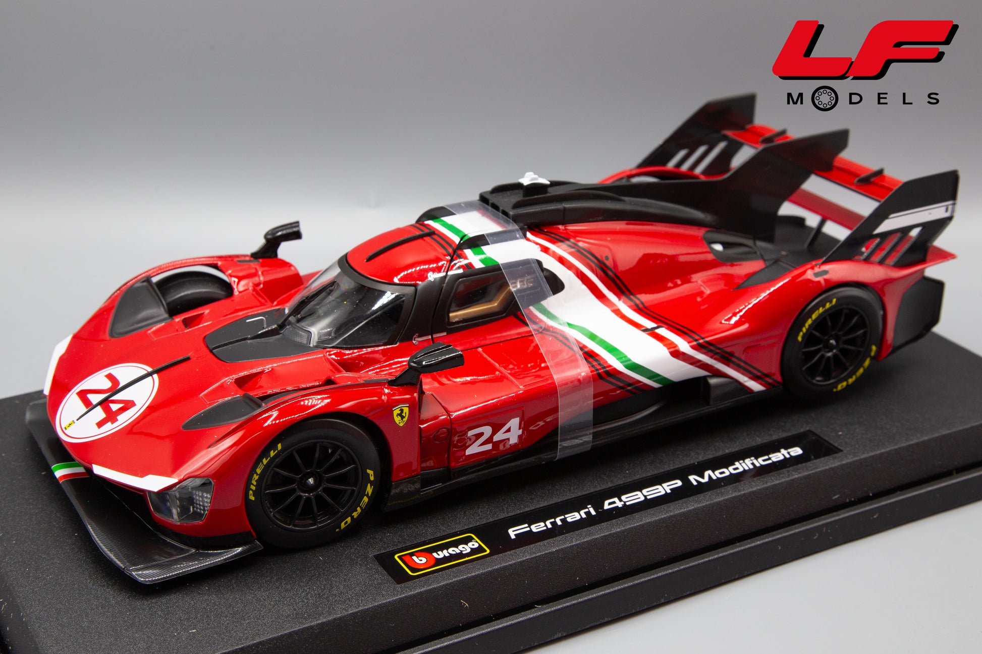 modellino ferrari 499p modificata burago 1:18