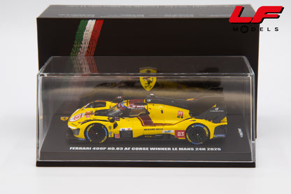 modellino ferrari 499p 3.0L v6 turbo n83 win 24h le mans 2025 looksmart 1:64 LS64010LM vista teca