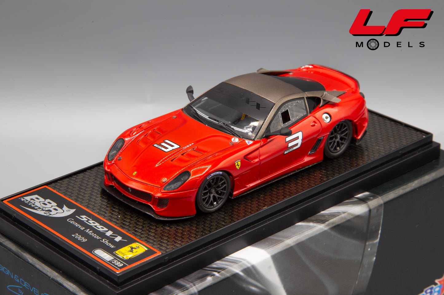 modellino ferrari 599xx bbr 1:43 frontale