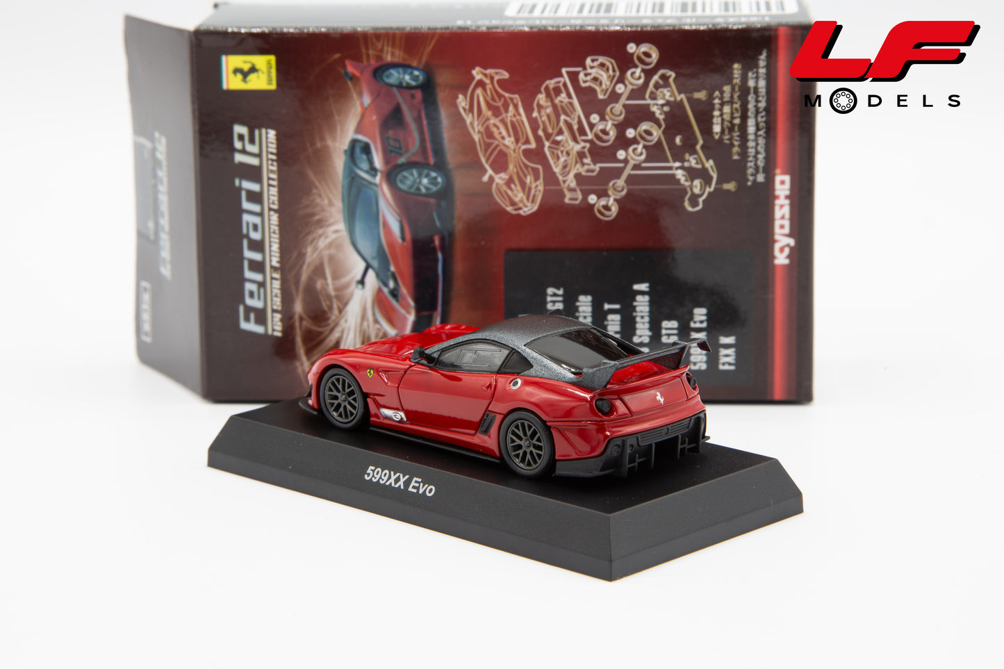 modellino ferrari 599xx evo kyosho 1:64 posteriore