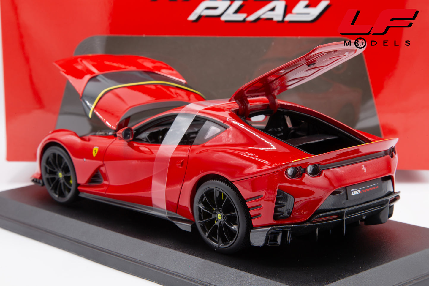 modellino ferrari 812 competizione burago 1:18 18-16019 vista posteriore