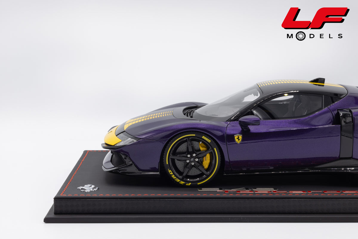 modellino ferrari 849 testarossa assetto fiorano viola hong kong bbr 1:18 P18276E vista cerchio