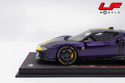 modellino ferrari 849 testarossa assetto fiorano viola hong kong bbr 1:18 P18276E vista cerchio