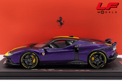 modellino ferrari 849 testarossa assetto fiorano viola hong kong bbr 1:18 P18276E vista laterale