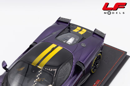 modellino ferrari 849 testarossa assetto fiorano viola hong kong bbr 1:18 P18276E vista posteriore