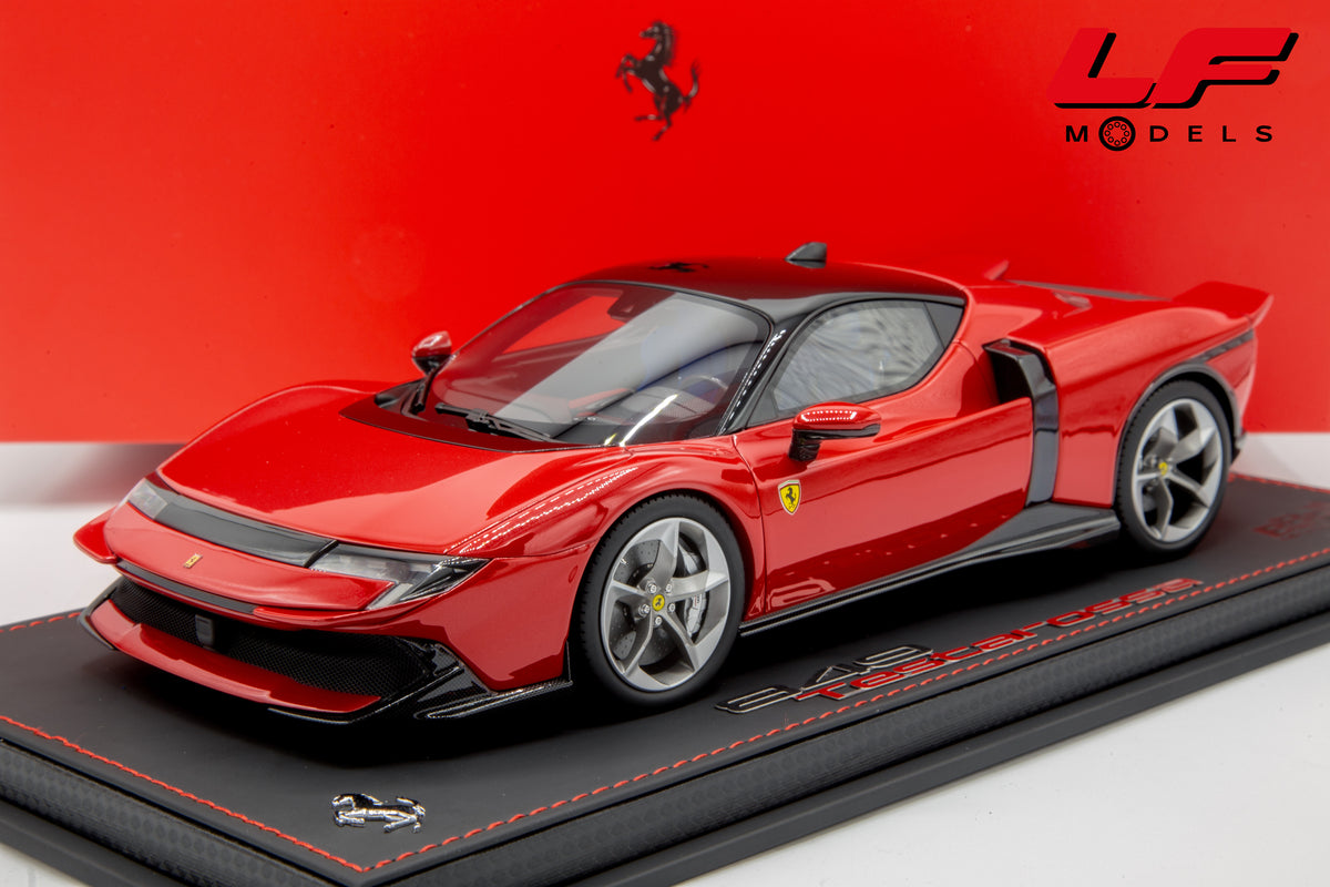 modellino ferrari 849 testarossa rosso fiammante bbr 1:18 P18275A vista frontale