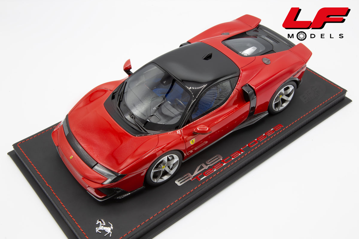 modellino ferrari 849 testarossa rosso fiammante bbr 1:18 P18275A vista frontale