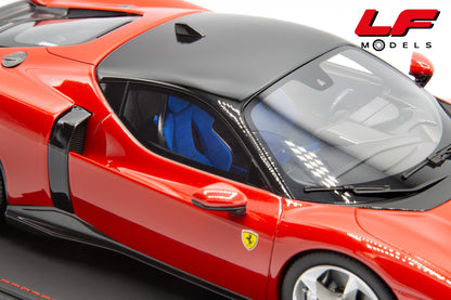 modellino ferrari 849 testarossa rosso fiammante bbr 1:18 P18275A vista interni