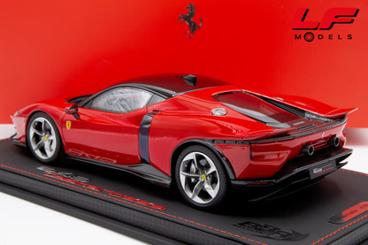 modellino ferrari 849 testarossa rosso fiammante bbr 1:18 P18275A vista posteriore