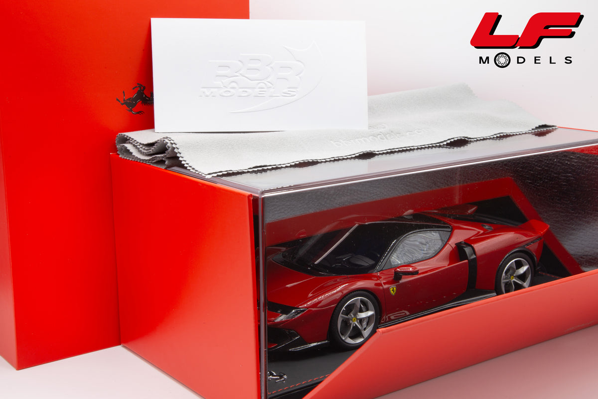 modellino ferrari 849 testarossa rosso fiammante bbr 1:18 P18275A vista teca