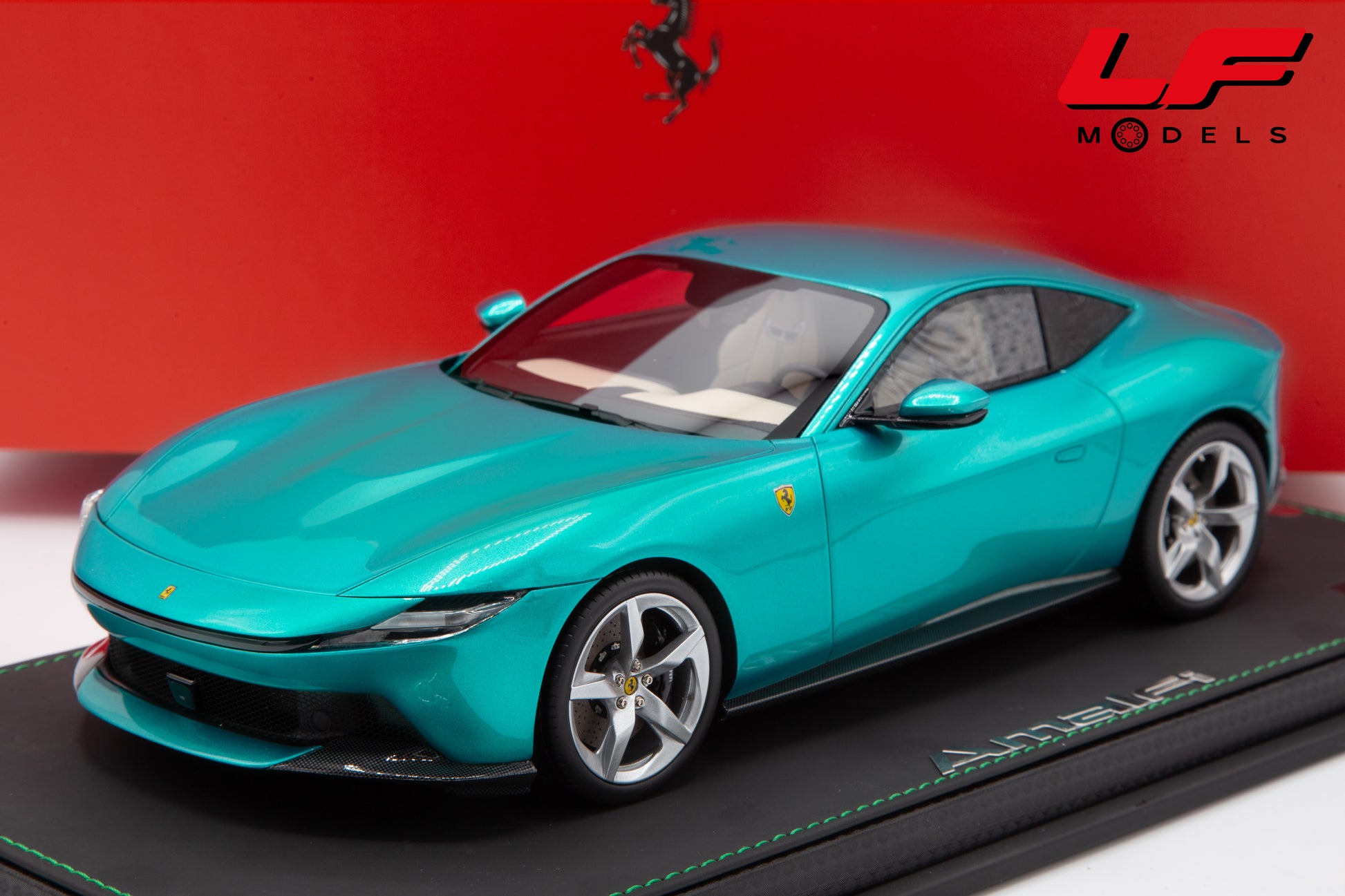modellino ferrari amalfi verde costiera bbr 1:18 P18272E vista frontale