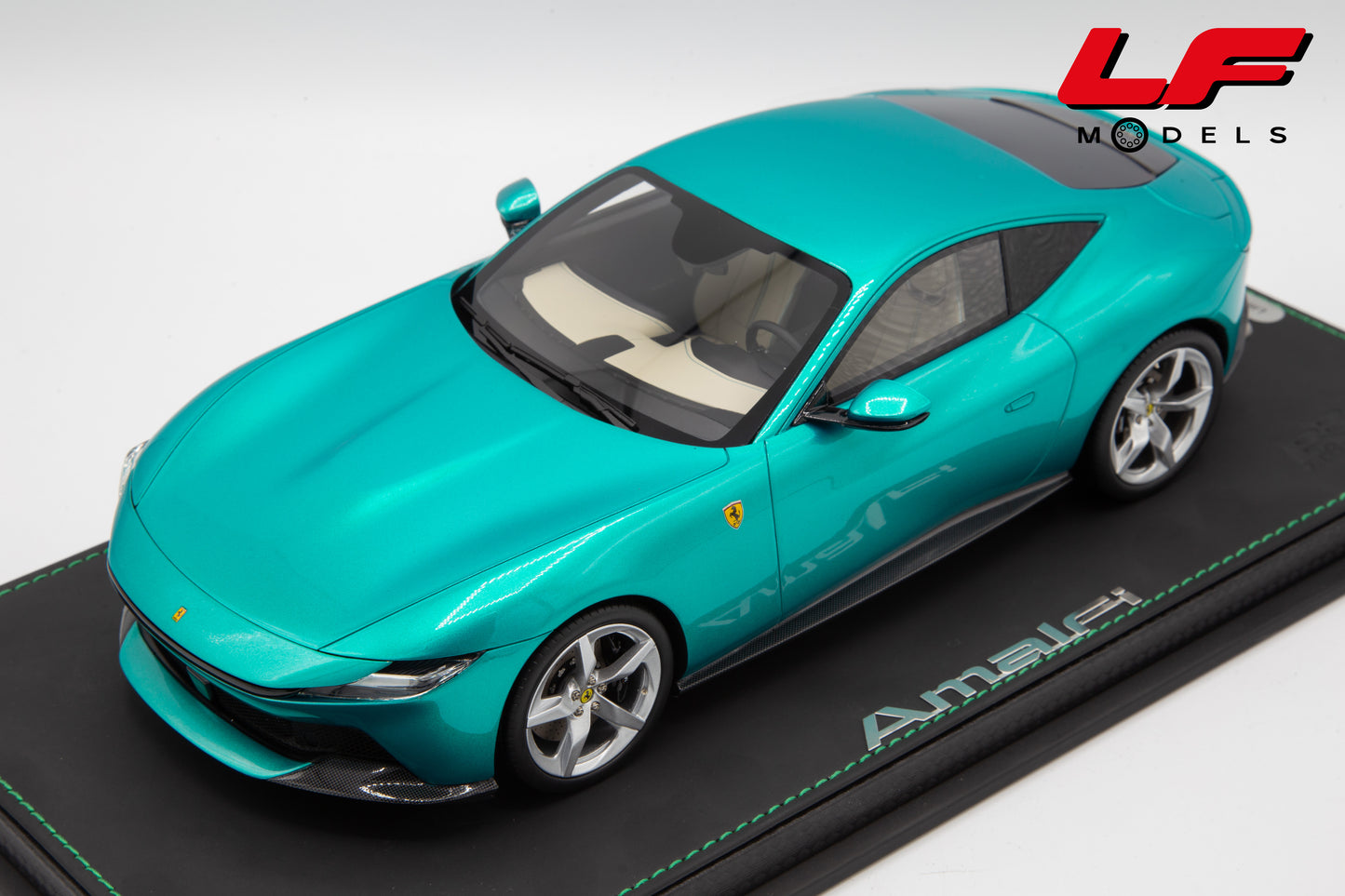 modellino ferrari amalfi verde costiera bbr 1:18 P18272E vista frontale