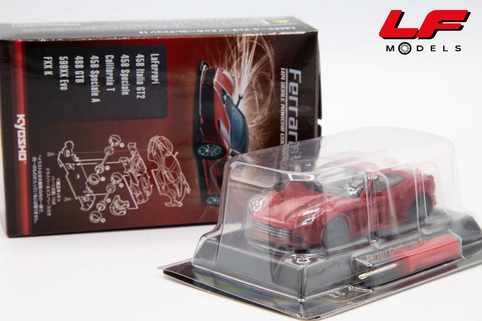 modellino ferrari california t kyosho 1:64 kyoFerrariCaliforniar vista scatola