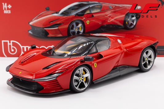 modellino ferrari daytona sp3 rosso corsa burago 1:18 18-16912R vista frontale