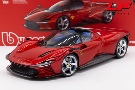 modellino ferrari daytona sp3 rosso magma burago 1:18 18-16913R vista frontale
