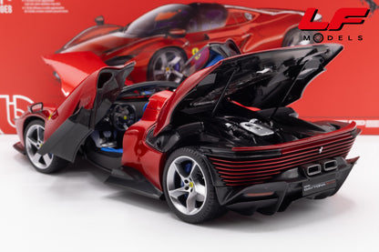 modellino ferrari daytona sp3 rosso magma burago 1:18 18-16913R vista posteriore