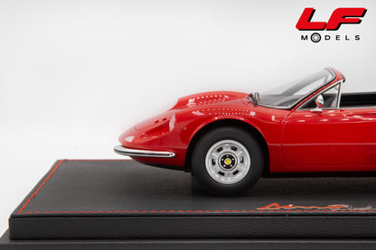 modellino ferrari dino 246 gts rosso corsa bbr 1:18 P18258 vista cerchi