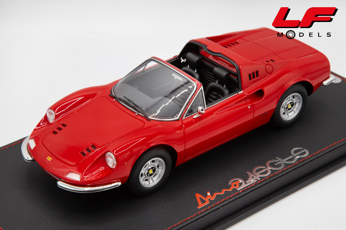 modellino ferrari dino 246 gts rosso corsa bbr 1:18 P18258 vista frontale