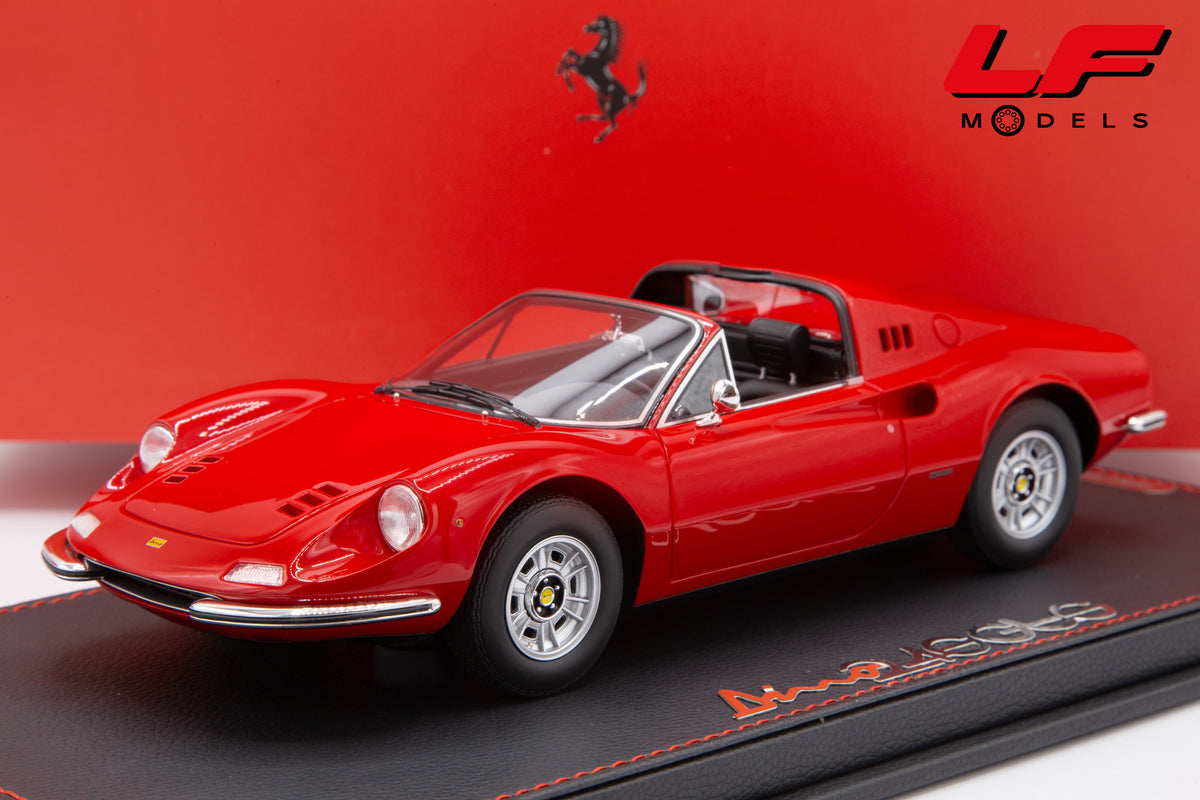 modellino ferrari dino 246 gts rosso corsa bbr 1:18 P18258 vista frontale