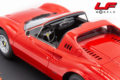 modellino ferrari dino 246 gts rosso corsa bbr 1:18 P18258 vista interni