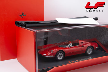 modellino ferrari dino 246 gts rosso corsa bbr 1:18 P18258 vista scatola