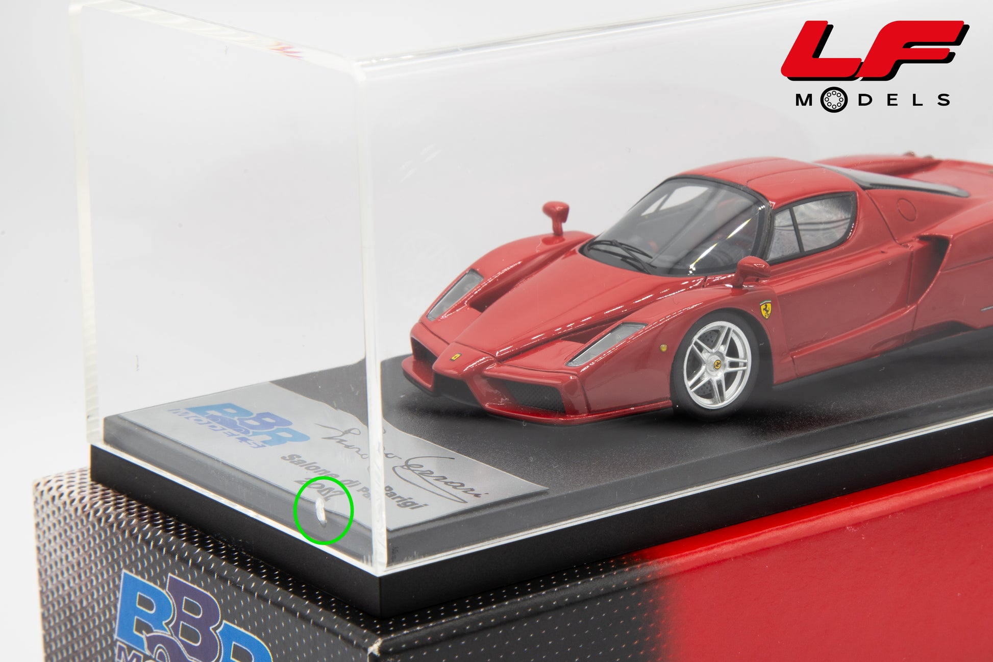 modellino ferrari enzo bbr 1:43 BBR150 vista teca