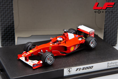 modellino ferrari f1-2000 barrichello hotwheels 1:43 frontale