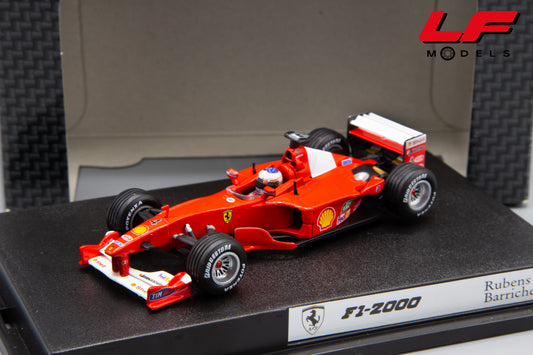 modellino ferrari f1-2000 barrichello hotwheels 1:43 frontale