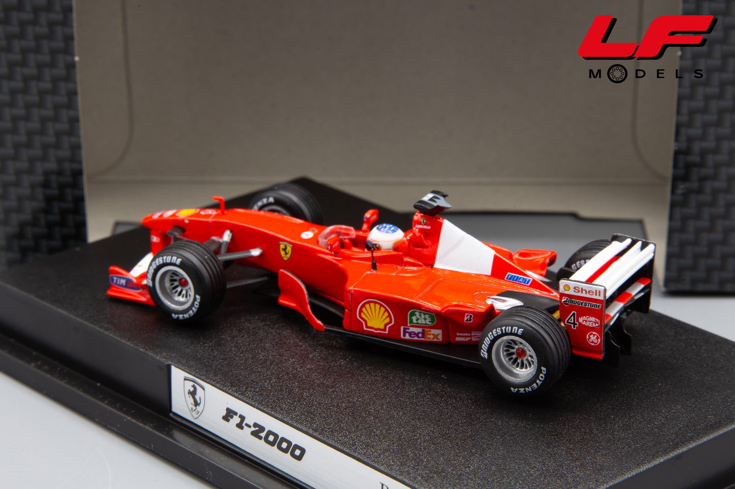 modellino ferrari f1-2000 barrichello hotwheels 1:43 posteriore