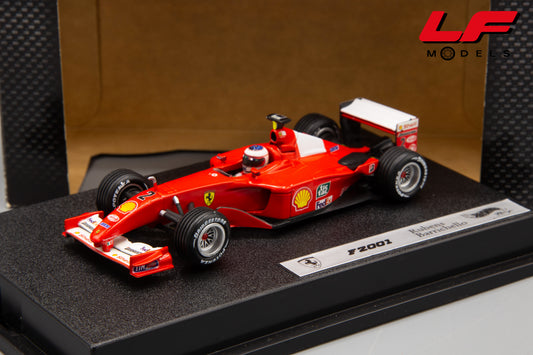 modellino ferrari f2001 barrichello hotwheels 1:43 frontale
