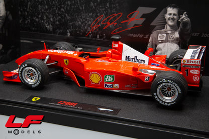 modellino ferrari f2001 schumacher hungary gp hot wheels 1:18 posteriore