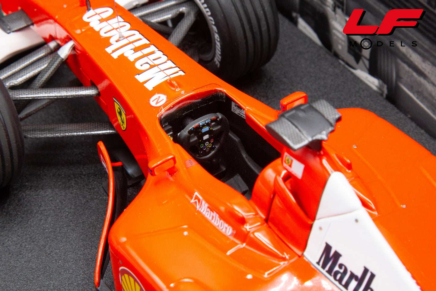 modellino ferrari f2001 schumacher hungary gp hot wheels 1:18 volante