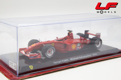 modellino ferrari f2001 schumacher edicola 1:24 vista frontale