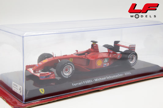 modellino ferrari f2001 schumacher edicola 1:24 vista frontale