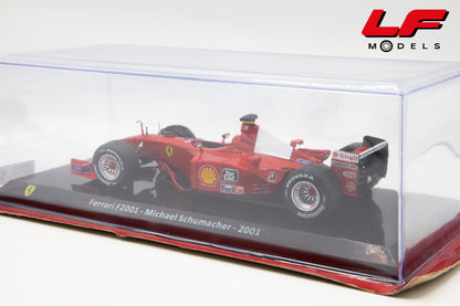 modellino ferrari f2001 schumacher edicola 1:24 vista posteriore