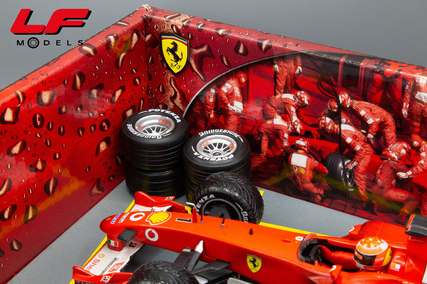 modellino ferrari f2003-ga schumacher world champion hot wheels 1:18 ruote