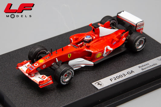 modellino ferrari f2003ga barrichello hotwheels 1:43 frontale
