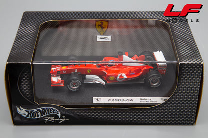 modellino ferrari f2003ga barrichello hotwheels 1:43 scatola