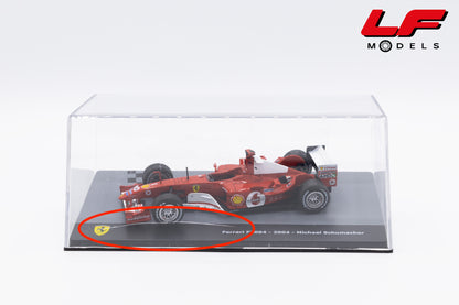 modellino ferrari f2004 schumacher edicola 1:43 vista teca