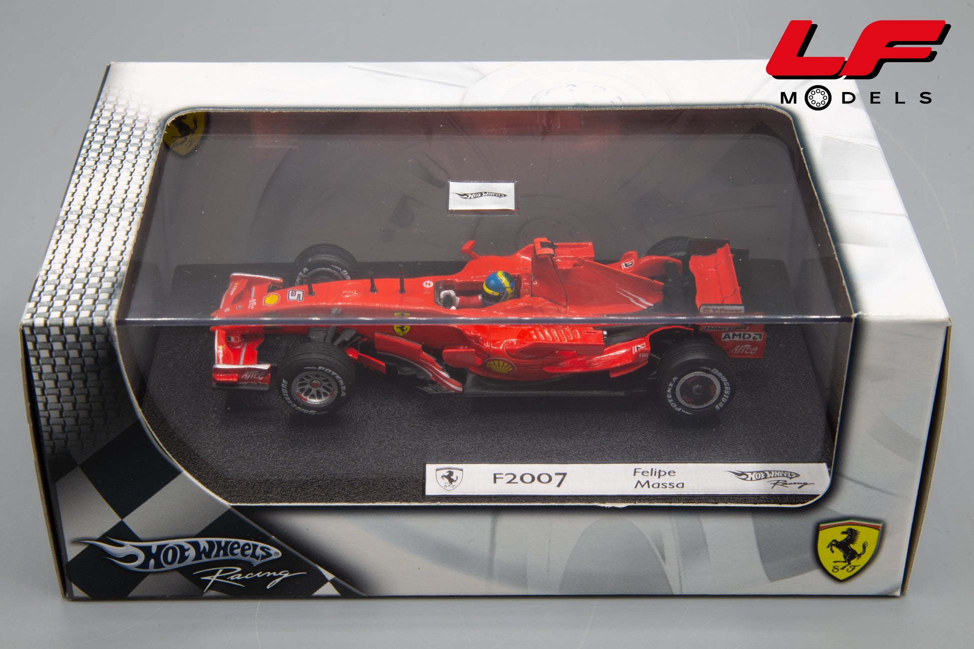 modellino ferrari f2007 massa hotwheels 1:43 scatola