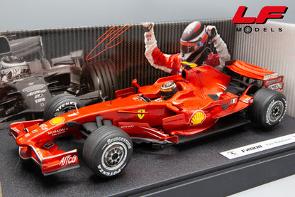 modellino ferrari f2008 raikkonen hot wheels 1:18 frontale