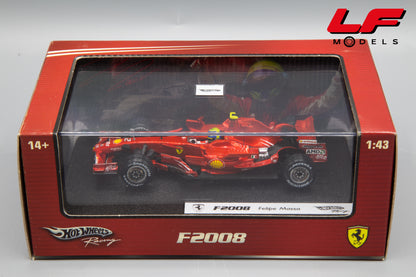 modellino ferrari f2008 massa hotwheels 1:43 scatola