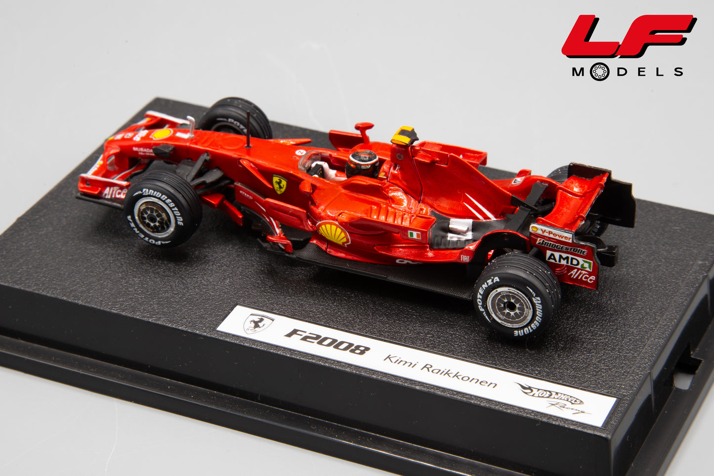 modellino ferrari f2008 raikkonen hotwheels 1:43 posteriore