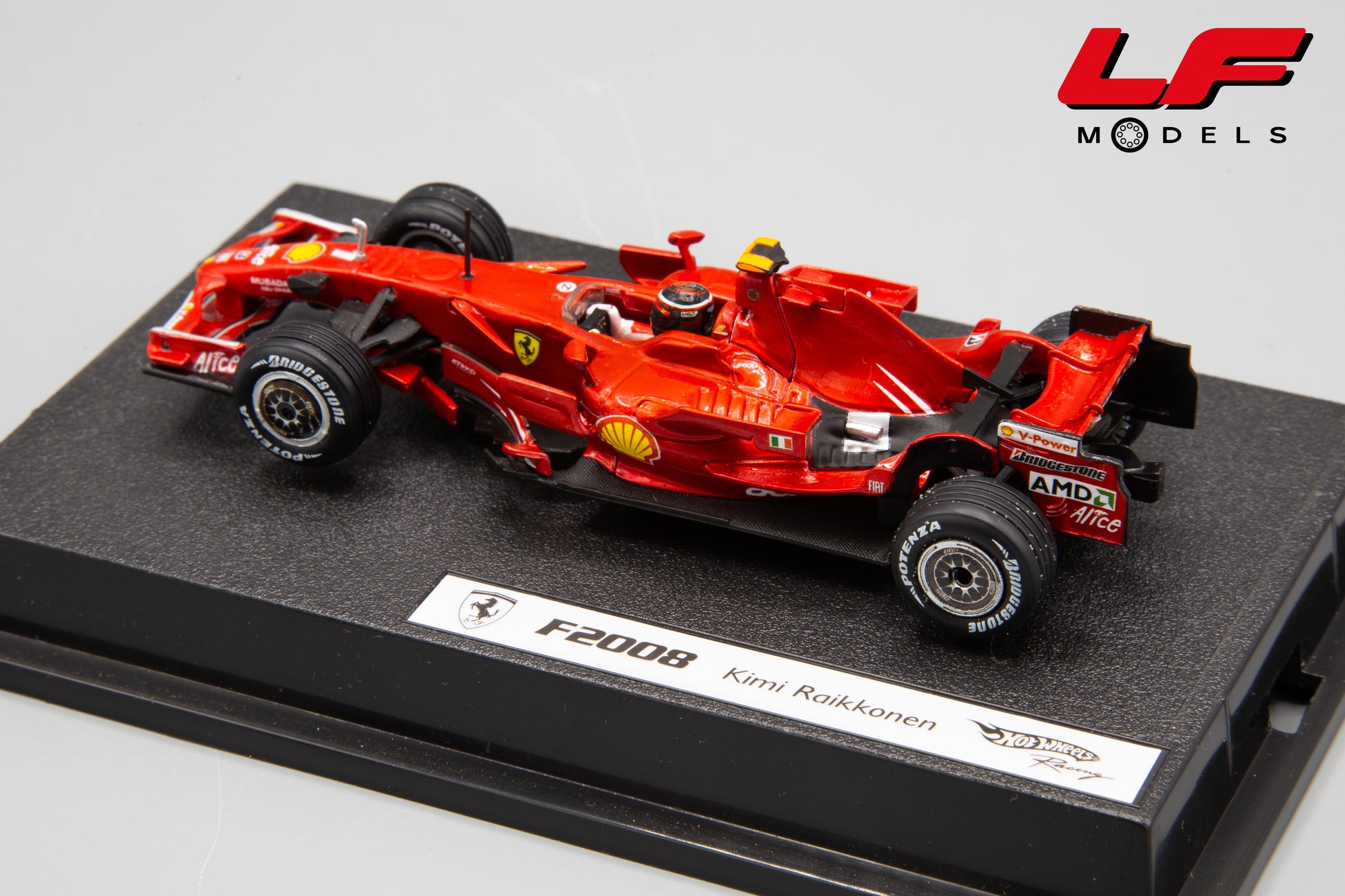 modellino ferrari f2008 raikkonen hotwheels 1:43 posteriore