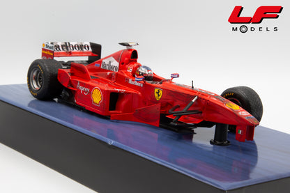 modellino ferrari f300 3 wheels schumacher crash involving werk83 1:18 W18033007 vista frontale