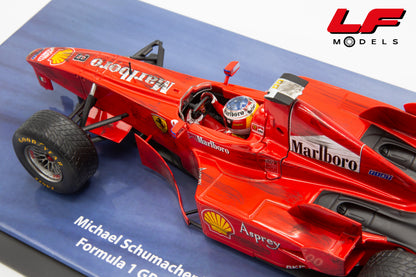 modellino ferrari f300 3 wheels schumacher crash involving werk83 1:18 W18033007 vista interni