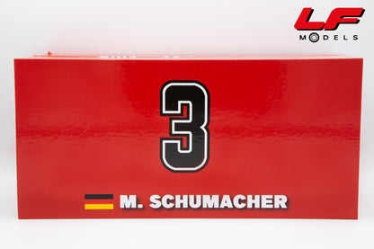modellino ferrari f300 3 wheels schumacher crash involving werk83 1:18 W18033007 vista scatola