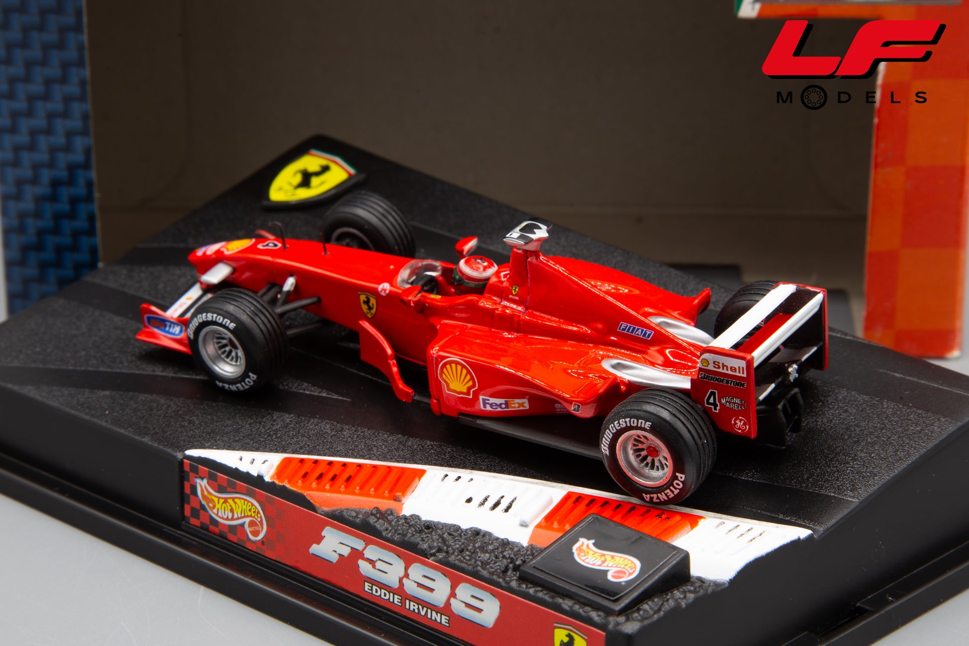 modellino ferrari f399 irvine hotwheels 1:43 posteriore