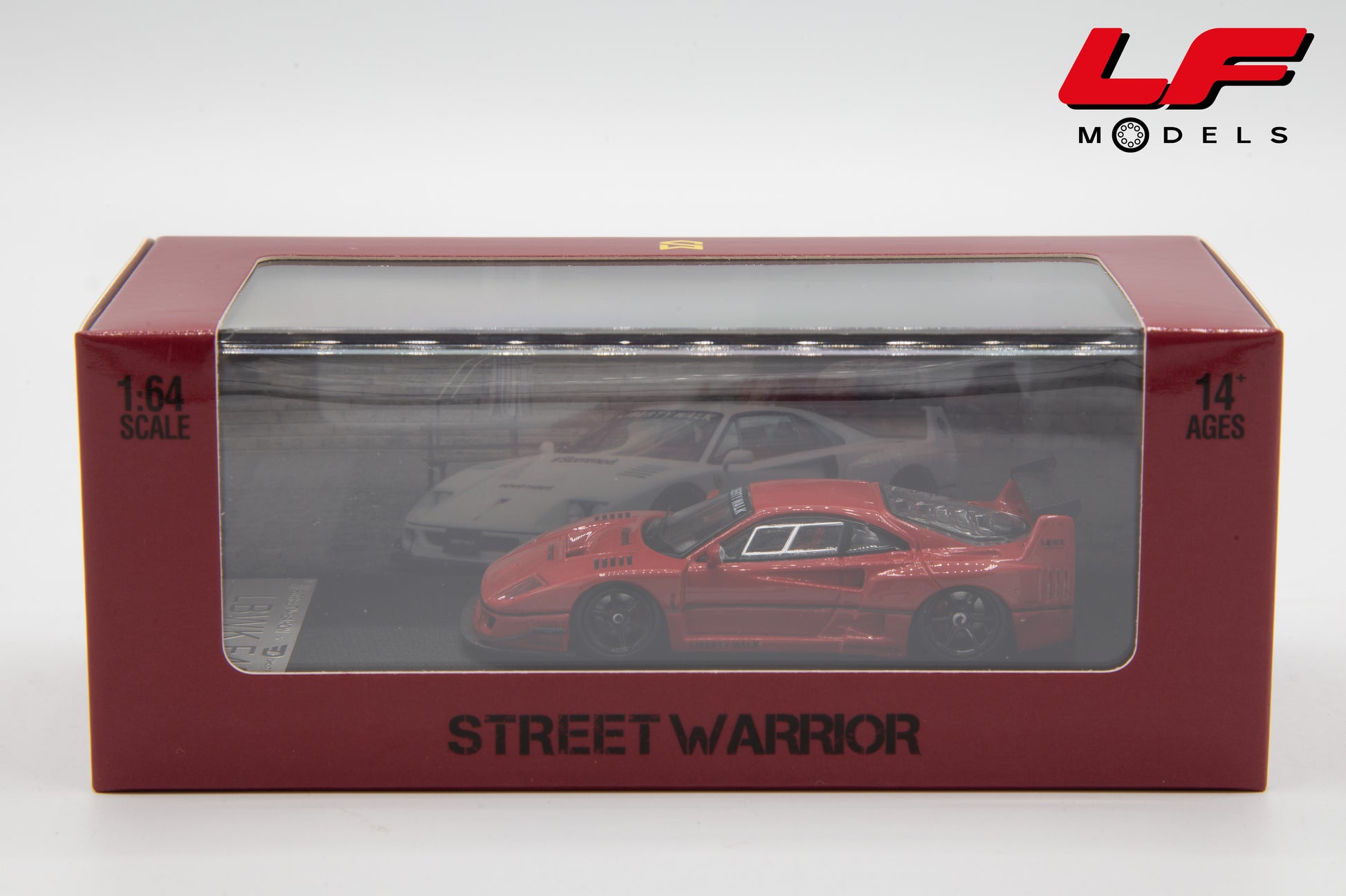 modellino ferrari f40 lbwk street warrior 1:64 scatola