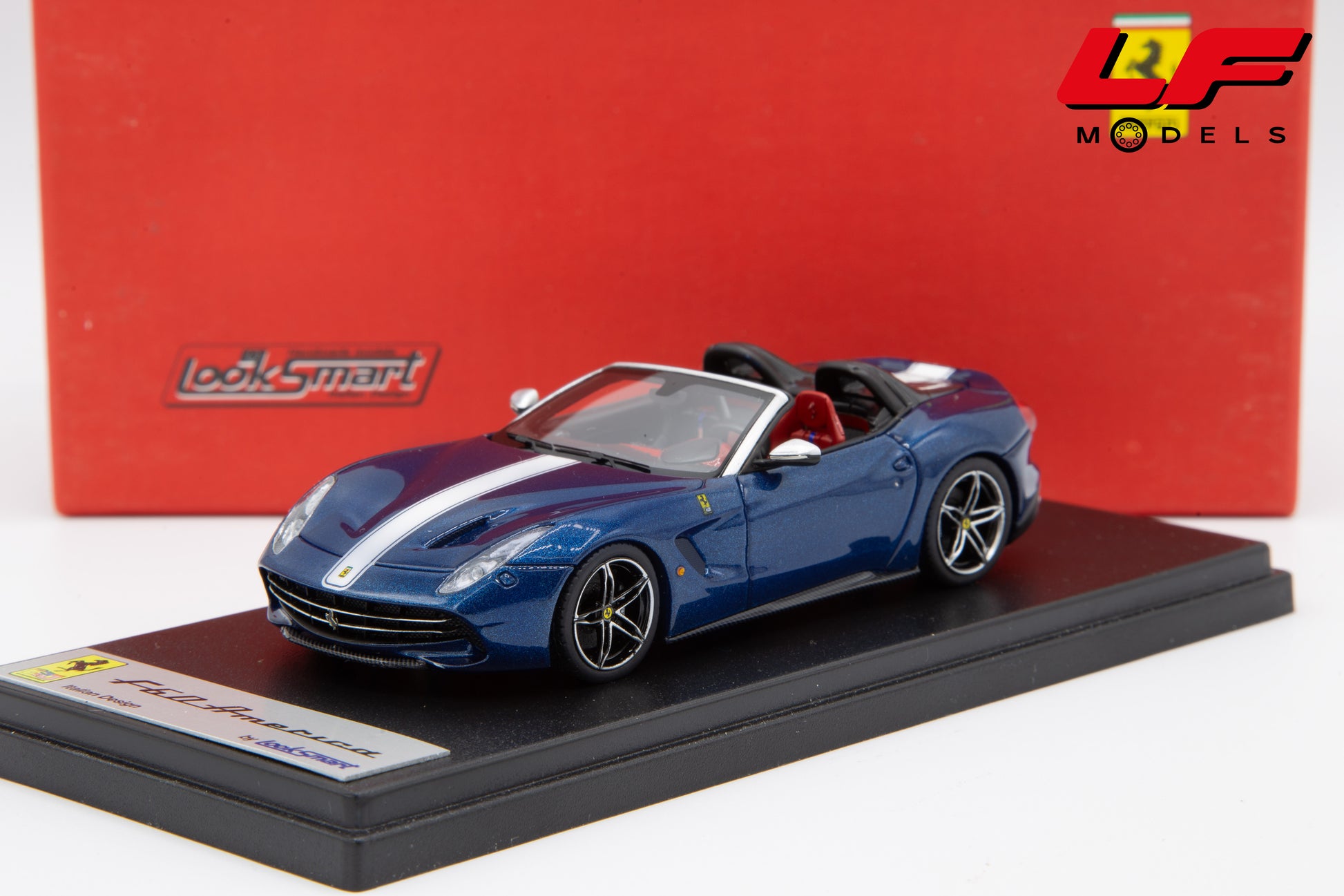 modellino ferrari f60 america spider blu nart looksmart 1:43 LS443 vista frontale